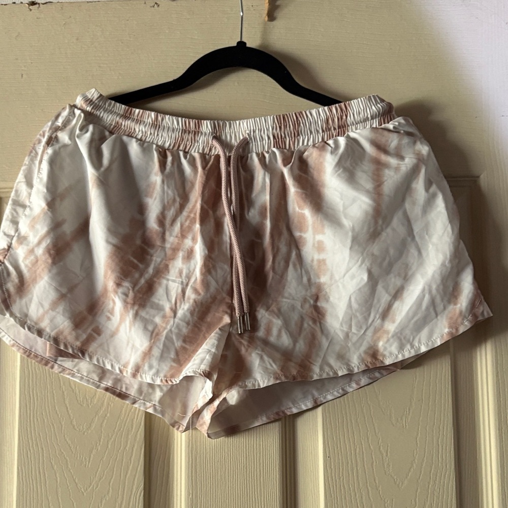 Forever 21 Beige and White Lounge Shorts
